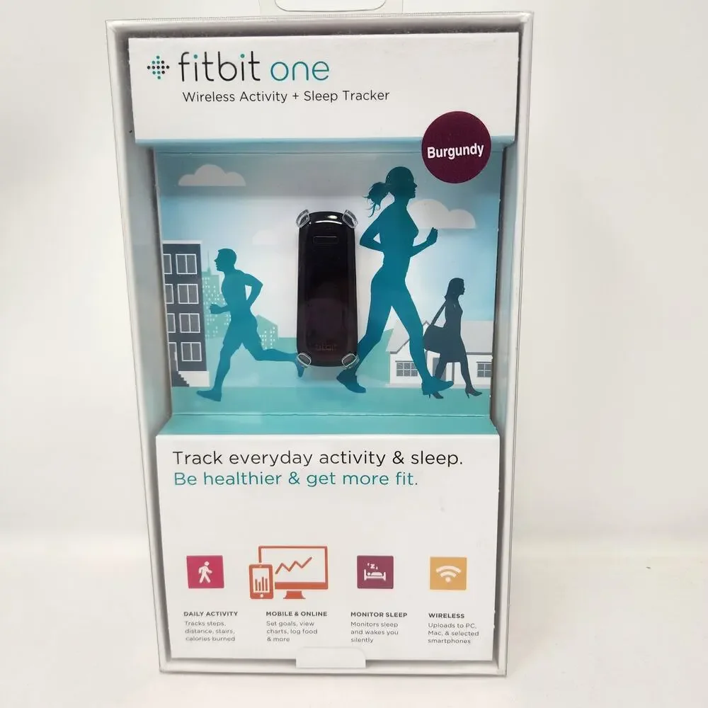 FitBit One Wireless Activity and Sleep Tracker Burgundy FB103BY New Sealed